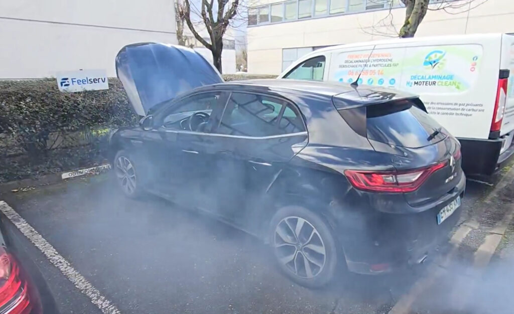 decalaminage a lhydrogene sur renault megane 110ch